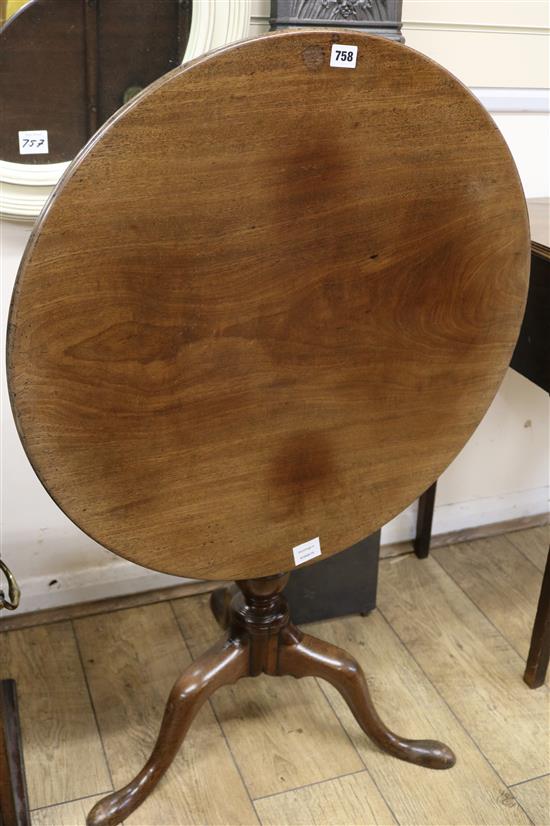 A George III mahogany tripod table W.70cm